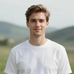 a portrait of a character in a scenic environment by Philippe Bertho