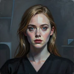 Elle Fanning in Ghost in the Shell picture by Sachin Teng, asymmetrical, dark vibes, Realistic Painting , Organic painting, Matte Painting, geometric shapes, hard edges, graffiti, street art:2 by Sachin Teng:4
