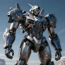 armored core 4 by liam wong dramatic lighting, cinematic establishing shot, extremely high detail, photorealistic, cinematic lighting, unrealengine 4,, blue sky