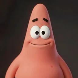 face photo of a real man who looks like patrick star