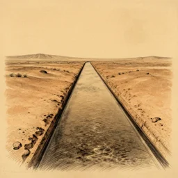 an old sketch of canals on mars