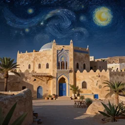 ethereal yemen village, art deco, in socotra island, starry night, sharp focus, trending artstation, octane render, cgsociety, surrealist, cinematic, midsommar