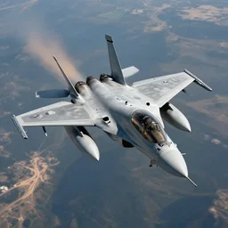 A fighter jet in free fall after being shot down by heavy machine guns