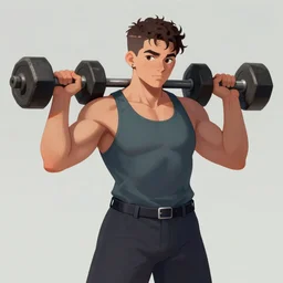 A statuesque non-binary person holding the weight of the world on their shoulders, digital art, trending on artstation