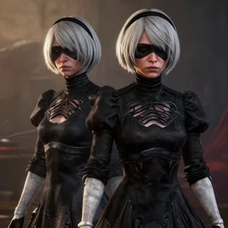 Film still of 2B nier automata, from Red Dead Redemption 2 (2018 video game), trending on artstation, artstationHD, artstationHQ