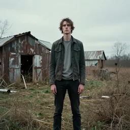 cctv, slenderman in farm, ruined vhs