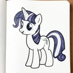 Twilight Sparkle, uncolored black and white page from a coloring book