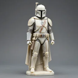 marble statue from the Mandalorian