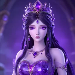 ! dream portrait princess of amethyst, glowing, ornate and intricate purple jewelry, jaw dropping beauty, glowing background lighting, purple accent lighting, hyper detailed, fairy tale, 4 k octane render