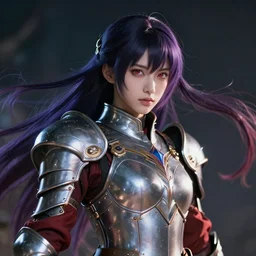 young sakimi chan, fantasy armor, detailed face, dynamic lighting, tony sart