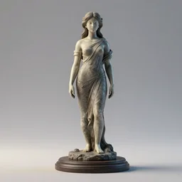 a statuette for the best art creation made by ai. 3 d render. cinema 4 d. high quality.