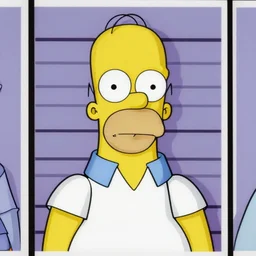 Homer Simpson mugshot 1988, photographs