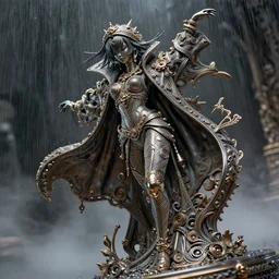 a cyberpunk art raver girl dancing rain and fog peter mohrbacher and junji ito, intricate detail, finely detailed, small details, extra detail, photorealistic, high resolution, vray, 8 k, octane, trending on, hdr, hyper detailed, insane details, intricate, elite, ornate, elegant, luxury, dramatic lighting, octane render, weta digital, micro details, 3 d sculpture, structure, ray trace 4 kmetallic color scheme tilt shift