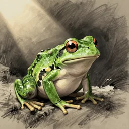 milt kahl sketch of a beautiful frog