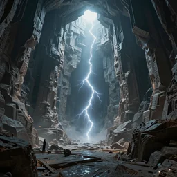 a portal to the depths by Noah Bradley and André Le Nôtre, otherworldly, volumetric shapes, volumetric lightning, symmetry, 16K, CGsociety, Unreal Engine, realistic, 8k texture, HD, houdini FX