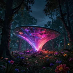 landscape by moshe safdie, sunlight cgsociety at night cyberpunk neon noir laser synthwave forest flowers nightvision darkacademia hyperrealism, archdaily, wallpaper, highly detailed, trending on artstation.