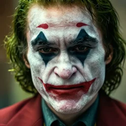 willem dafoe as the joker, movie poster, superrealism, quality, post - production, image depth, focus, fine details, skin pores, makeup, frowning, mysterious, hazy, 3 d computer render, 8 k