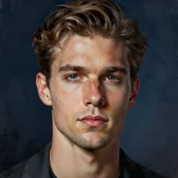 portrait of a handsome male, extreme fine detail background, night, highly detailed, high quality, digital painting, hyperrealistic, by nicola samori and wayne barlowe
