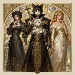 characters from cats 2 0 1 9 combined with characters from dishonored, fantasy, intricate, elegant, highly detailed, digital painting, artstation, concept art, matte, sharp focus, illustration, hearthstone, art by artgerm and greg rutkowski and alphonse mucha