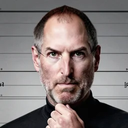 mugshot of Steve Jobs
