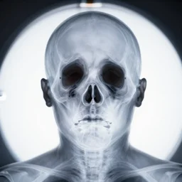 a xray mri double exposer ghost face horror