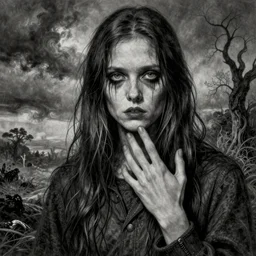 grunge drawing of you make my cold heart warm with a touch by - Zdzisław Beksiński, horror themed, detailed, elegant, intricate