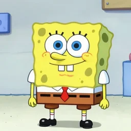 spongebob with a malformed face