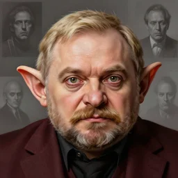 anthropomorphic gremlin, aleksandr lukashenko face and mustache, horror, by donato giancola and greg rutkowski and wayne barlow and zdzisław beksinski, realistic face, digital art