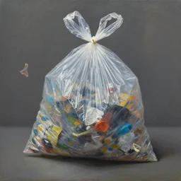 fine art oil painting of a plastic garbage bag and garbage flying around, perspective, ultra detailed, elegant, intricate, dynamic lighting, hyperrealism, sharp focus, art by peter mohrbacher and ashley wood and casey weldon