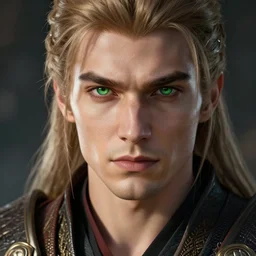 a beautiful male warrior, perfect face with green eyes, 8 k, hyperrealistic, hyperdetailed, amazing ratio, fantasy portrait by laura sava