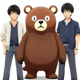 a robot samurai bear mascot character posing for a picture, digital illustration, masterpiece by takeshi obata and yoji shinkawa and frank frazetta and kentaro miura and salvador dali and mœbius, stylized yet realistic faces and anatomy, advanced lighting technology, beautiful, gorgeous brush strokes