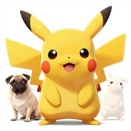 a highly detailed beautiful portrait of pikachu pug by gregory manchess, james gurney, james jean