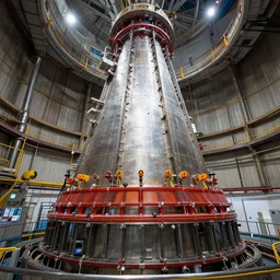 photograph of inside a nuclear reactor, fission reactor, 4k, HDR