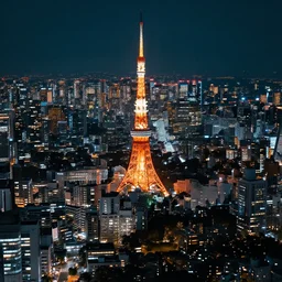 tokyo night, cityscape, cinematic