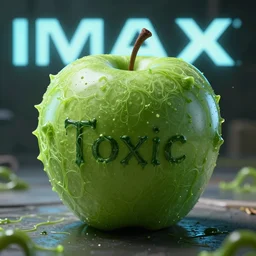Beautiful digital artwork of Toxic Apple , Apple covered with thin green toxic membrane, in style by Dan Mumford, Cyril Rolando and Caspar David Friedrich, 8k resolution, Ultrafine details, Rendered in Unreal Engine 5, Cinematic Composition, Reimagined by industrial light and magic, smooth,4k, beautiful lighting, HDR, IMAX, Cinema 4D, shadow depth