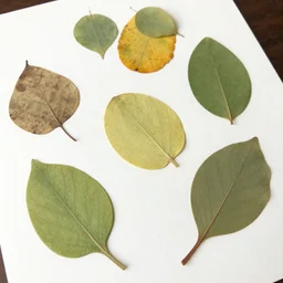 photography of a pressed paper floating leaves herbarium by aquacolors 8 k wide angle realistic