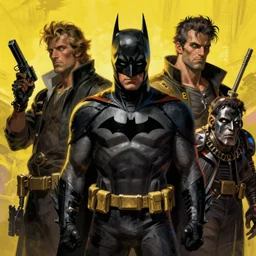 cyberpunk batman, in the style of Frank frazetta and moebius, Peter mohrbacher and John William Waterhouse, maciej rebisz and h.r. giger