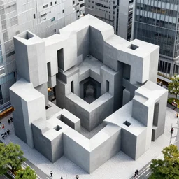 mc escher version of shinjuku tokyo