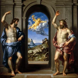 portal between heaven and hell by caravaggio michelangelo merisi