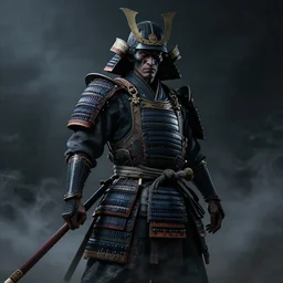 photo of demon samurai, unreal engine, dark, smoke, cinematic,