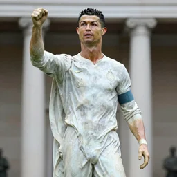 Cristiano Ronaldo as a Greek statue