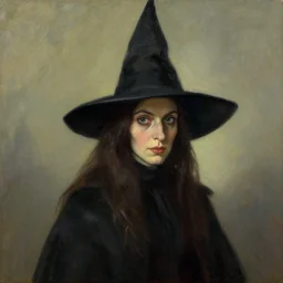 a snooty witch portrait, by edward hopper, new artstation artist,