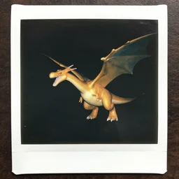 1 9 5 0 s polaroid photo of a gyrados in space