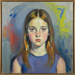 A decent young girl portrait by Jackson Pollock.