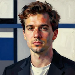 a man in the art style bauhaus