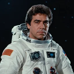 film still of young old Cheech Marin as Dr. Dave Bowman in 2001 A Space Odyssey