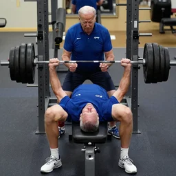 joe biden bench pressing weights
