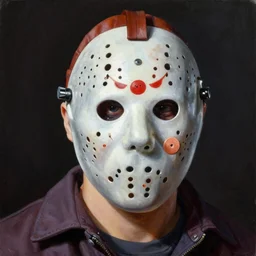 ultra realistic portrait painting of jason voorhees, art by frank frazetta, 4 k, ultra realistic, highly detailed, epic lighting