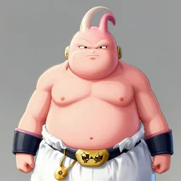 portrait of majin buu from dragon ball as dr manhattan from watchmen by mark bagley, ilvya kuvshinov, rossdraws, matte painting, epic, masterpiece, pixar, maya, engine, highly detailed illustration, artstation