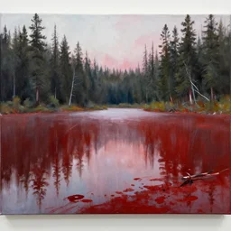 bloody lake painting